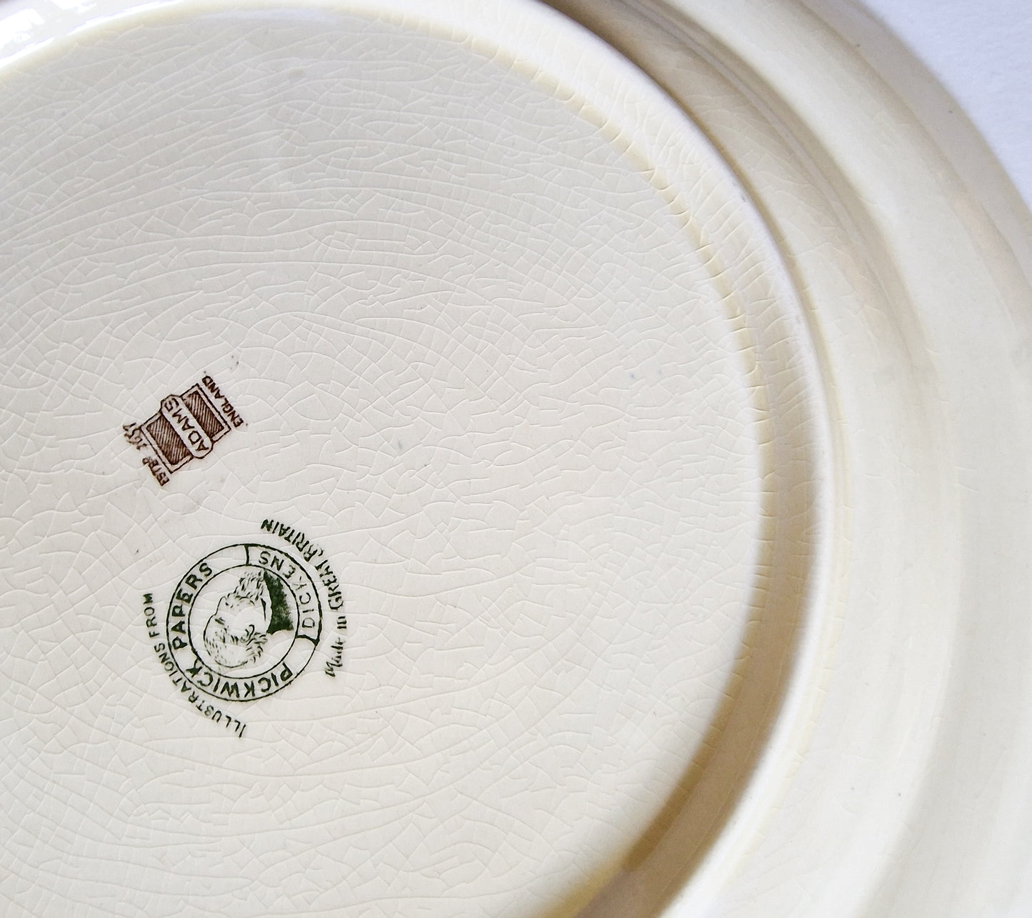 Adams Pottery Charles Dickens Series Large Collector's Plates (2)
