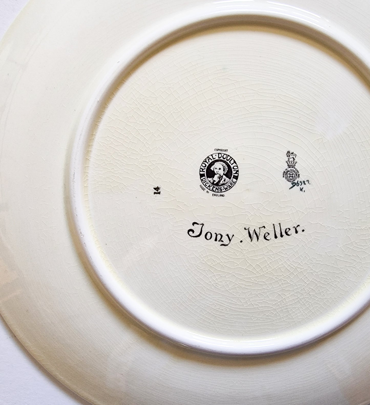 Royal Doulton 'Dickens Ware' 'Tony Weller' Large Collector's Plate