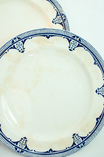Burgess & Leigh Burleigh Ware Blue and White Plates (5)