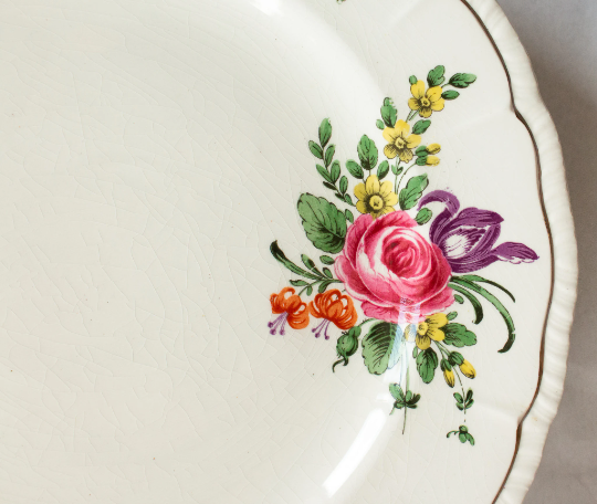 Putney & Co. Bristol 10" Dinner Plates Plates with Floral Detail (4)