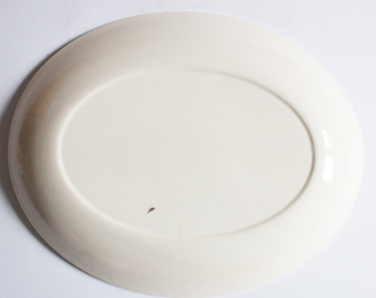 Vintage Blue and Gold Small Oval Serving Platter