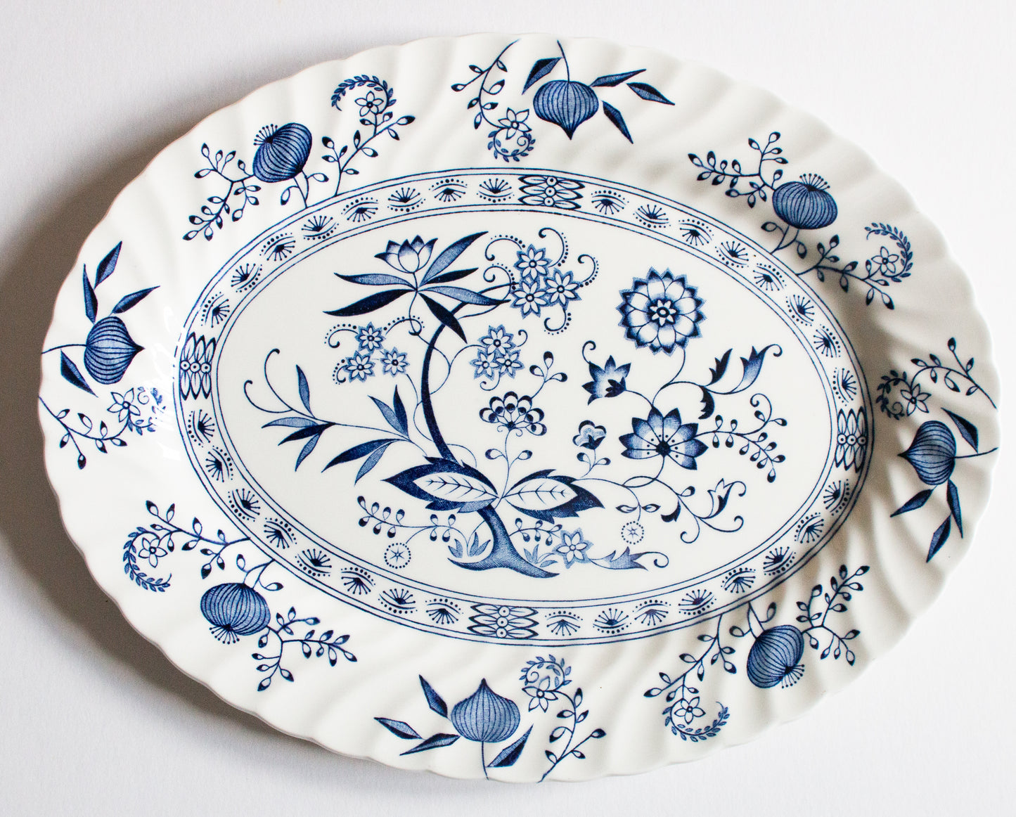 J. & G. Meakin 'Blue Nordic' Pattern Small Blue and White Serving Plate