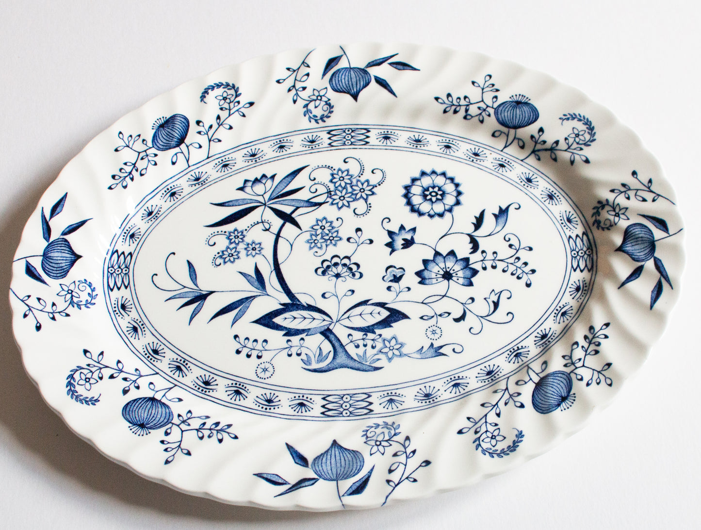 J. & G. Meakin 'Blue Nordic' Pattern Small Blue and White Serving Plate