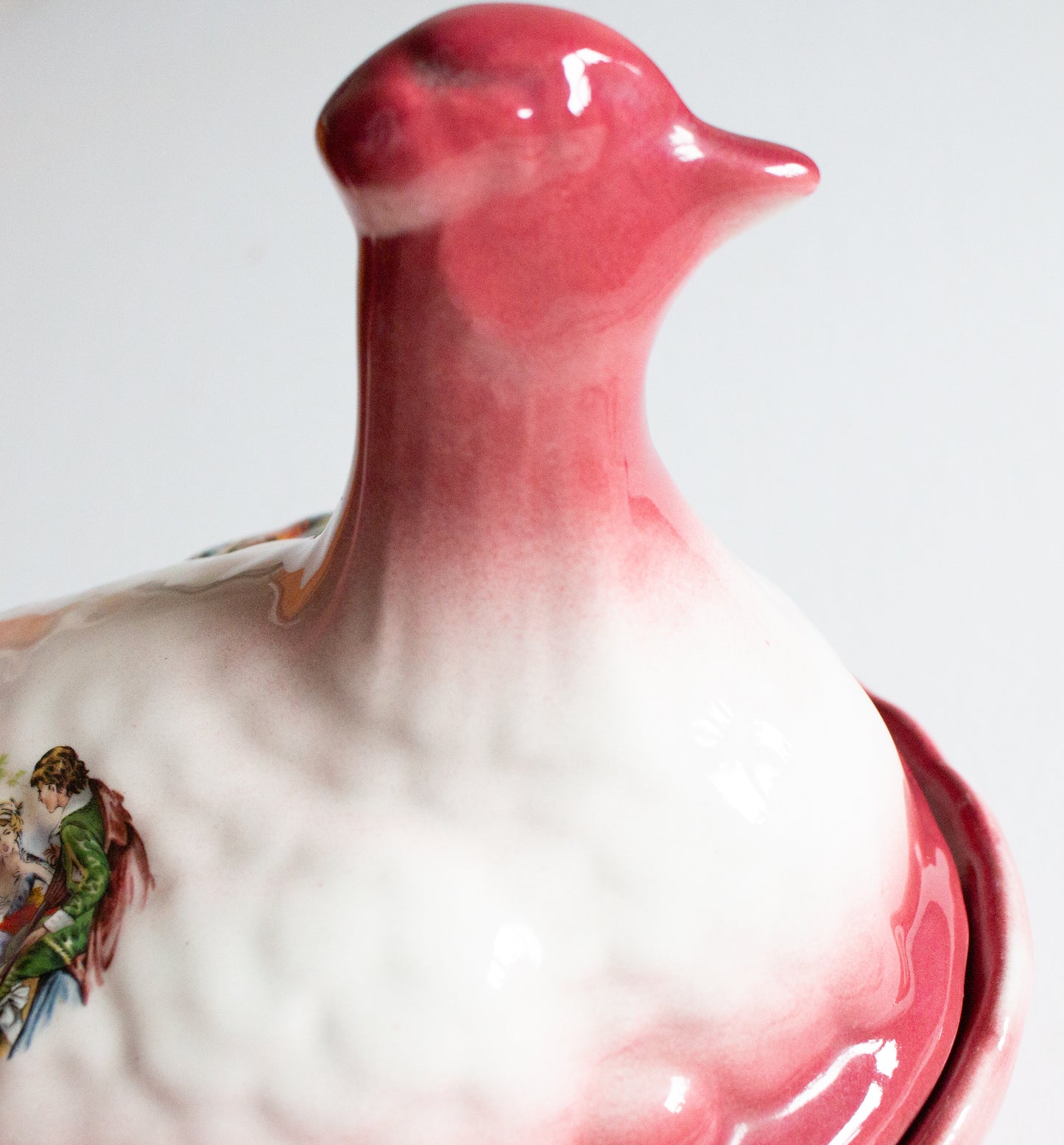 Vintage Hen Egg Ceramic Basket
