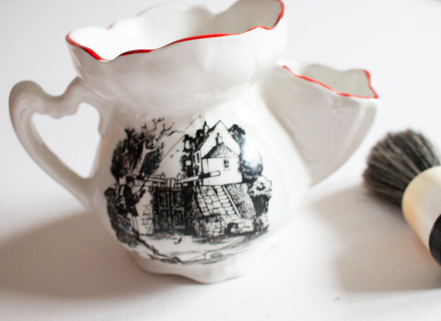 TJames Kent Ltd. Old Foley Shaving Mug with Fishing Print Detail