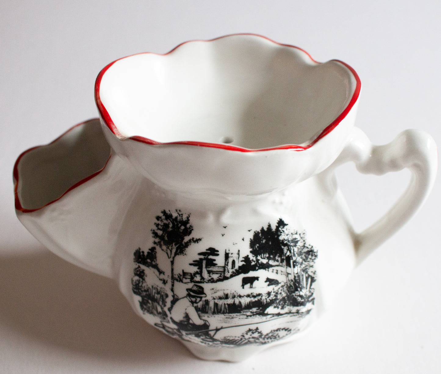 TJames Kent Ltd. Old Foley Shaving Mug with Fishing Print Detail