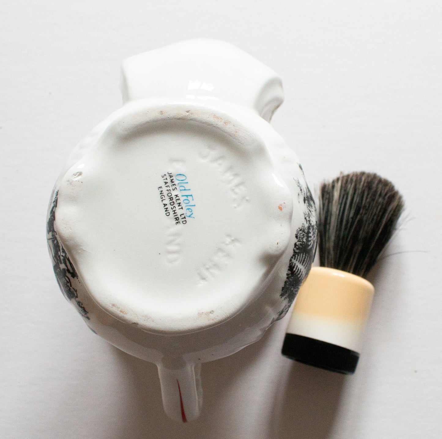 TJames Kent Ltd. Old Foley Shaving Mug with Fishing Print Detail