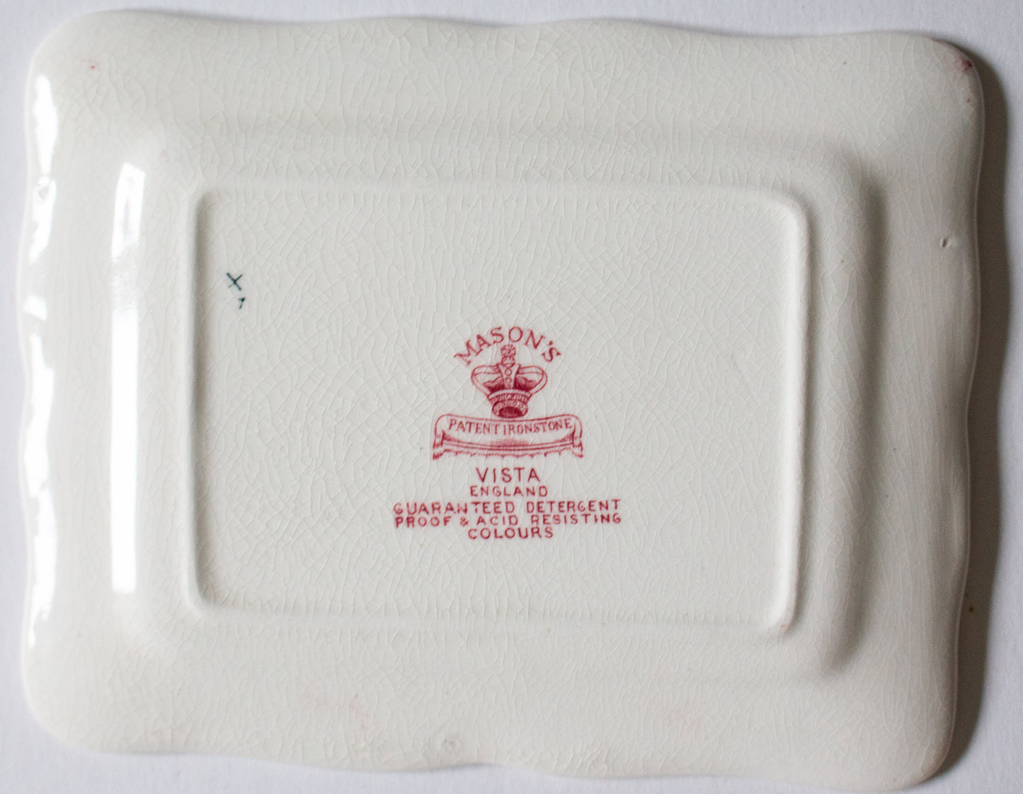 Masons 'Vista' Pattern Ironstone Butter Dish Base or Similiar