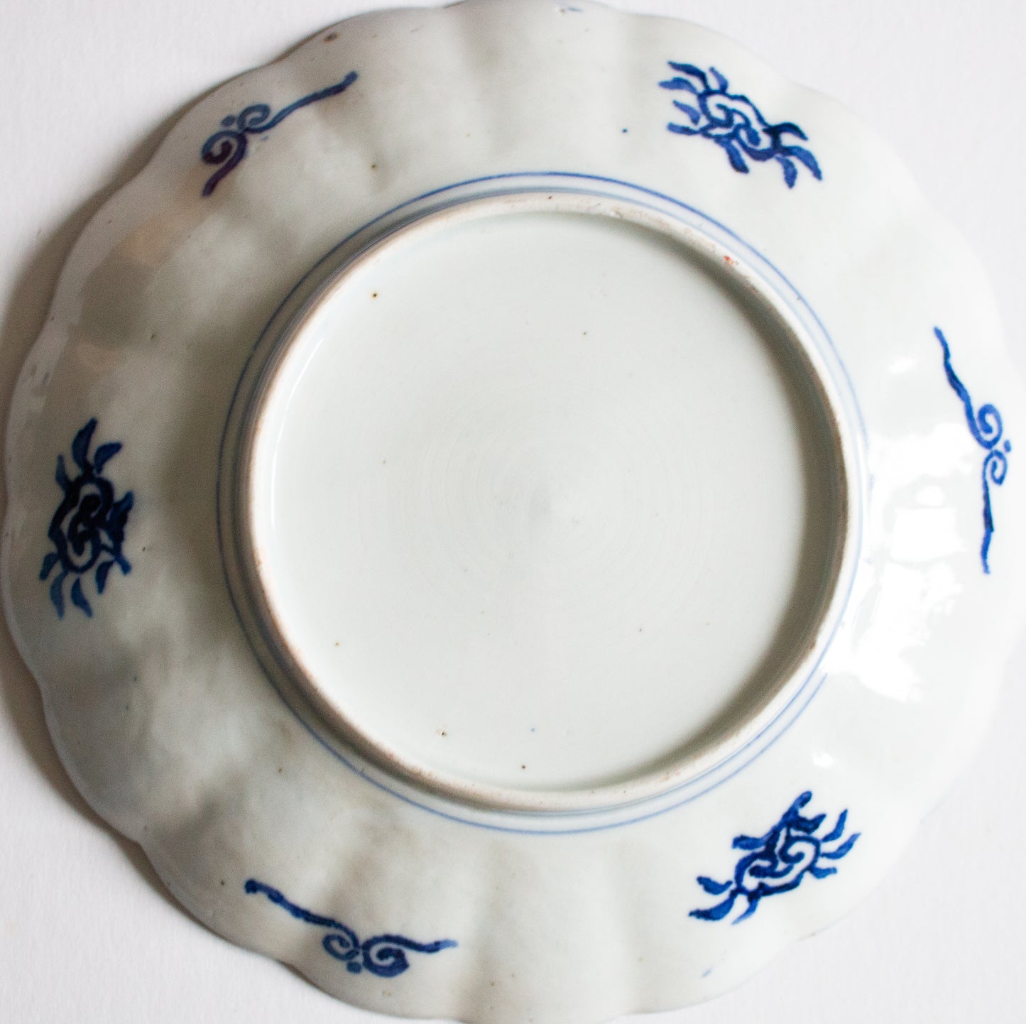Antique Japanese Imari Hand Painted and Fluted Plate