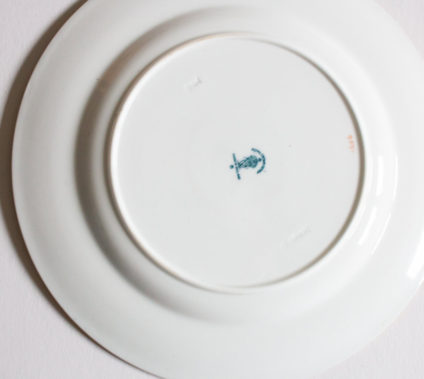 Royal Crown Derby Blue and White Transferware 8.5" Plate