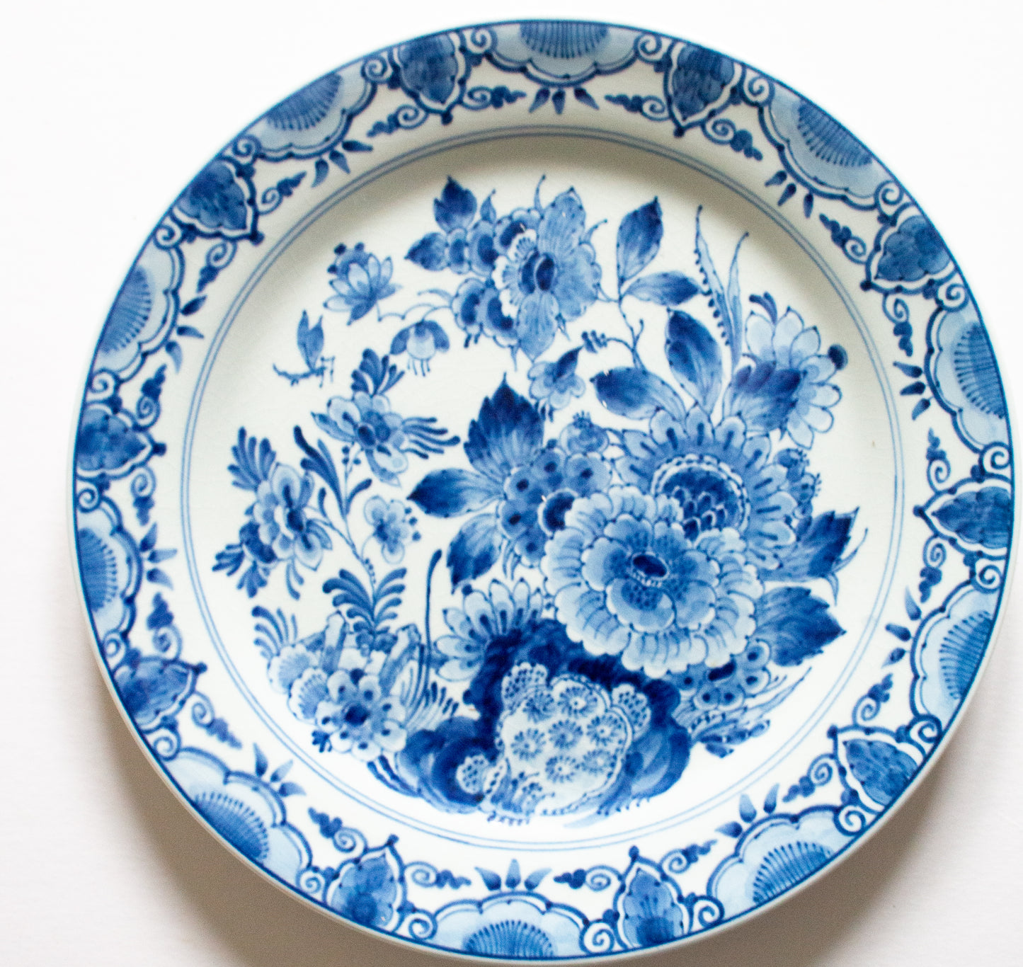 Delft Blue and White Transferware 10" Pictorial Plate