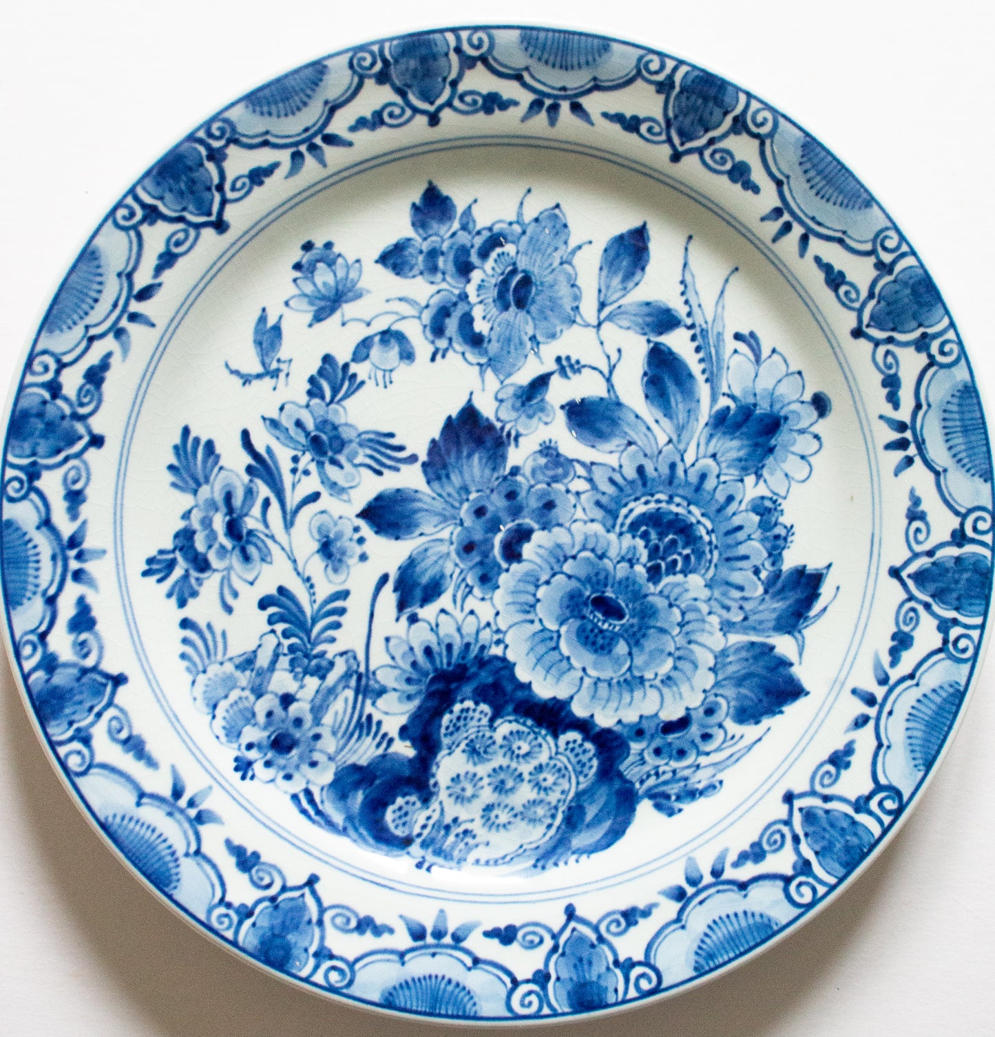 Delft Blue and White Transferware 10" Pictorial Plate