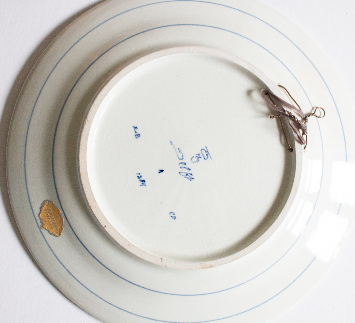Delft Blue and White Transferware 10" Pictorial Plate