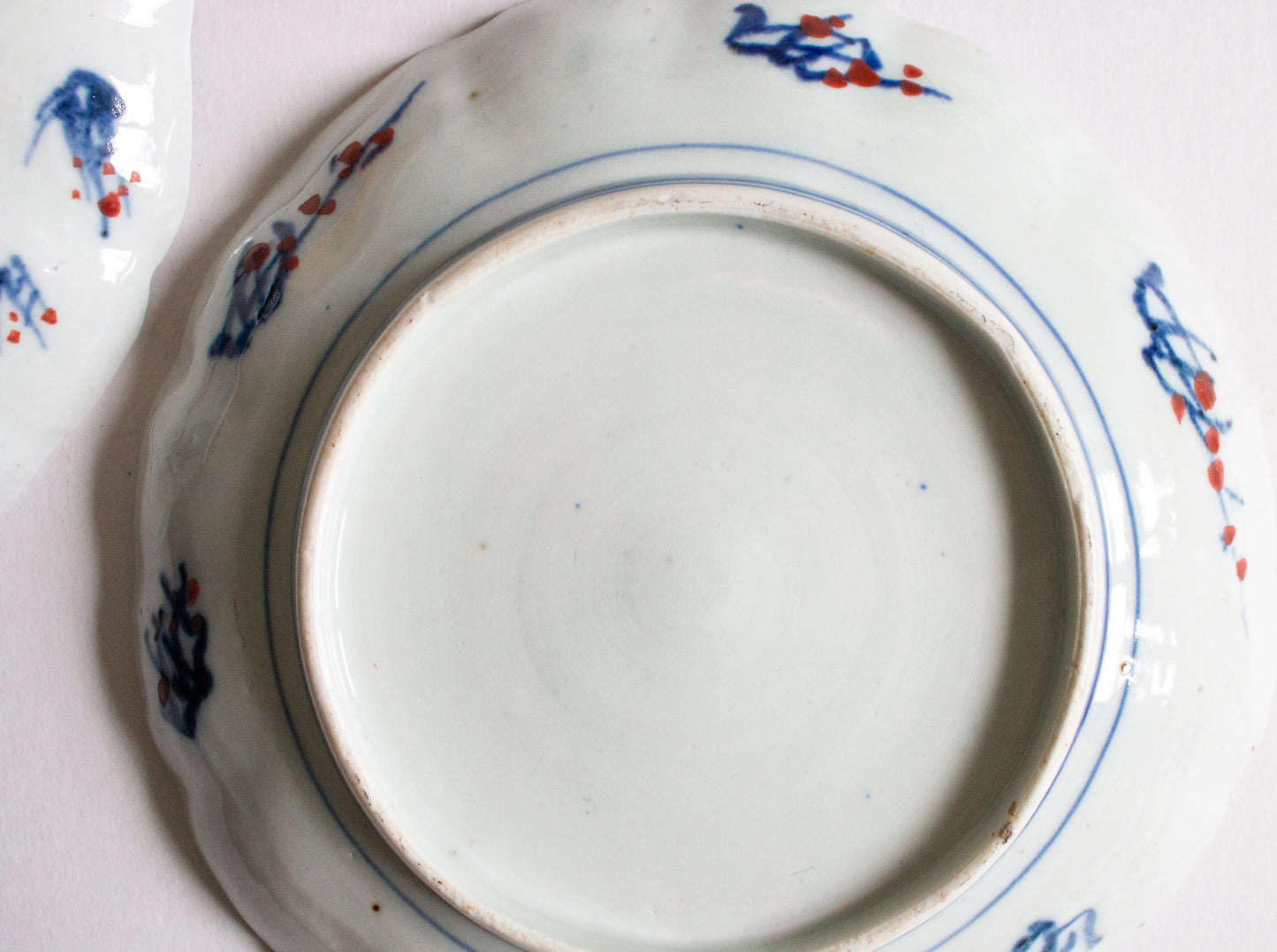 Antique Japanese Imari Hand Painted and Fluted Plates (2)