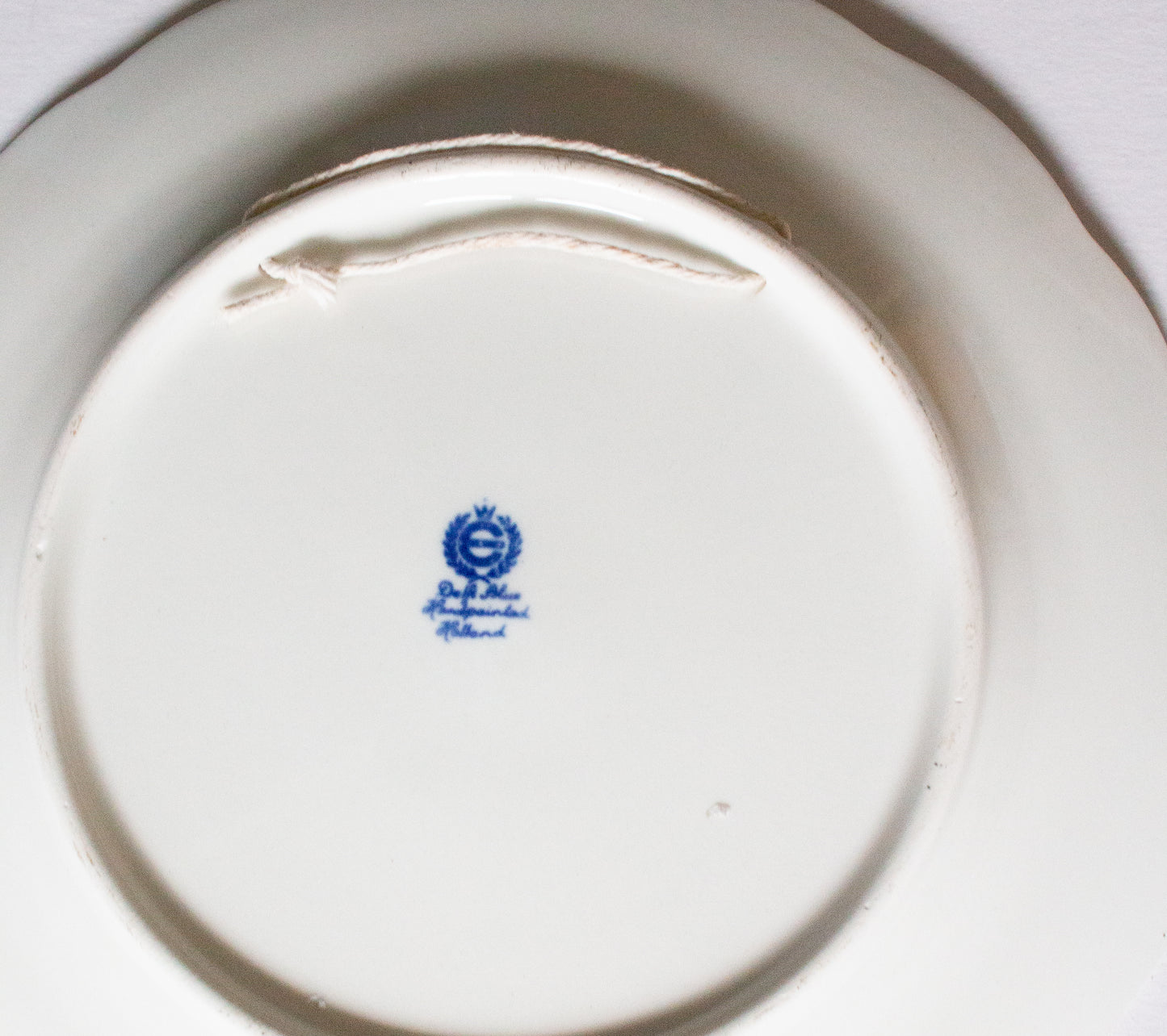 Delft Mismatched Blue and White Transferware 8" Pictorial Plates (2)