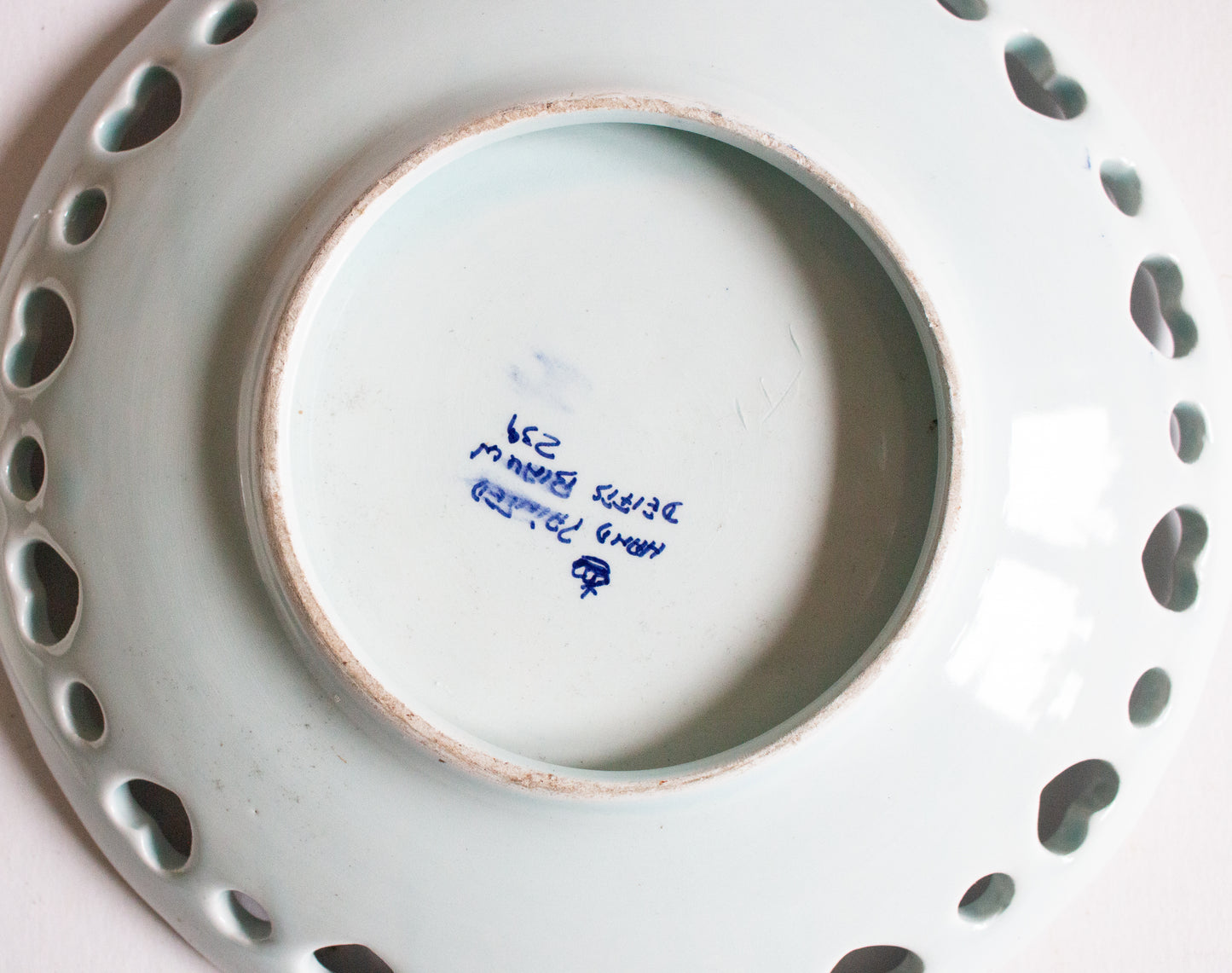 Delft Mismatched Blue and White Transferware 8" Pictorial Plates (2)
