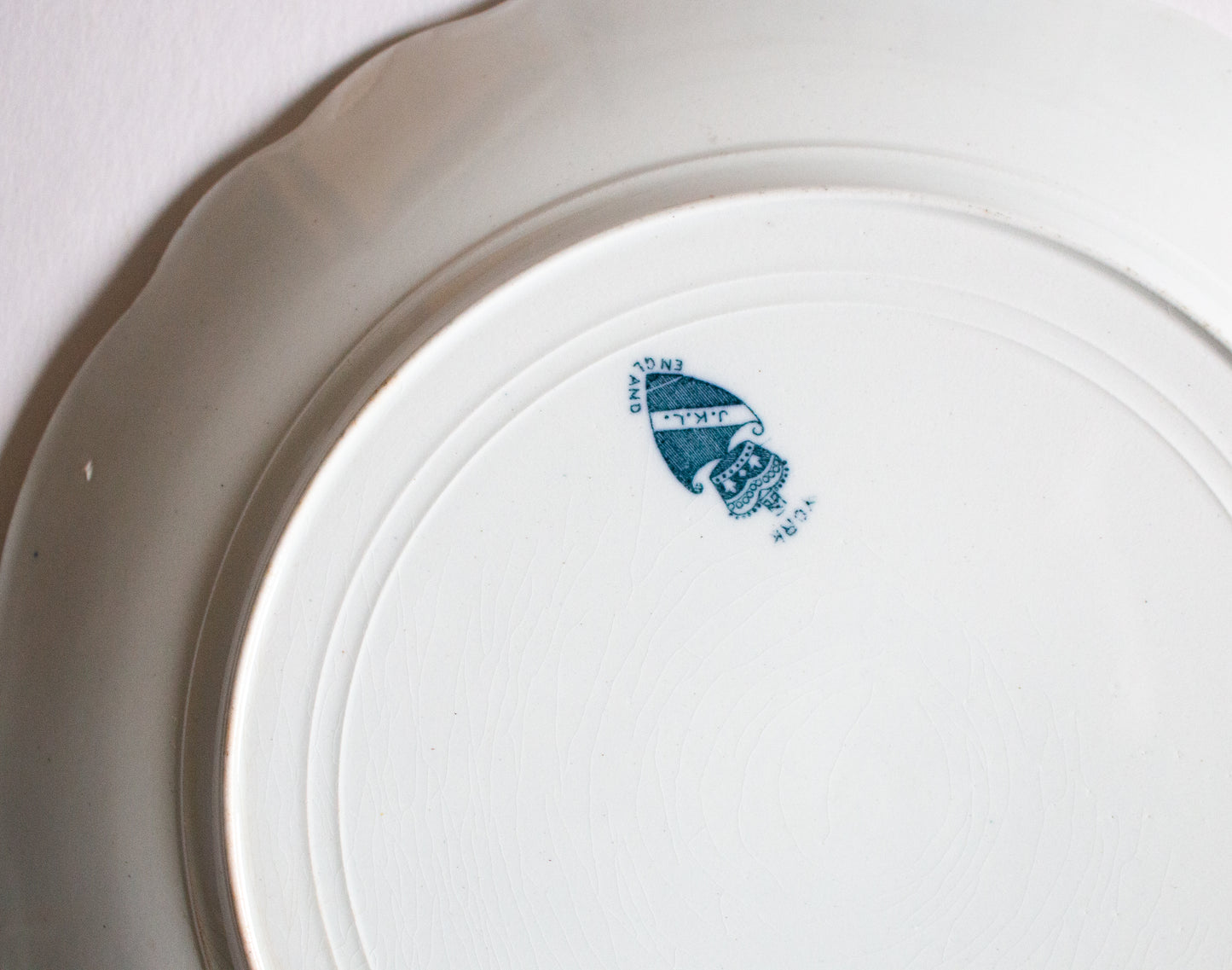 Royal Crown Derby Blue and White Transferware 8.5" Plate (Copy)James, Kent, Longton 'York' Pattern Blue and White Transferware 9.75" Plate