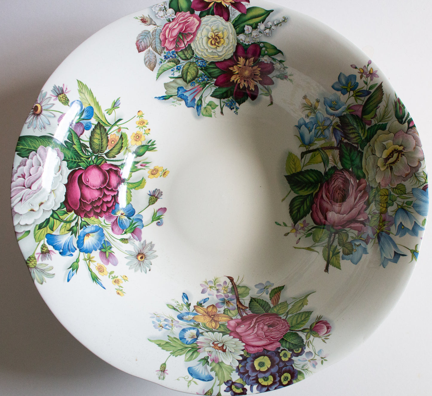 Hadida Bathroom Collection Large Floral Wash Jug and Bowl