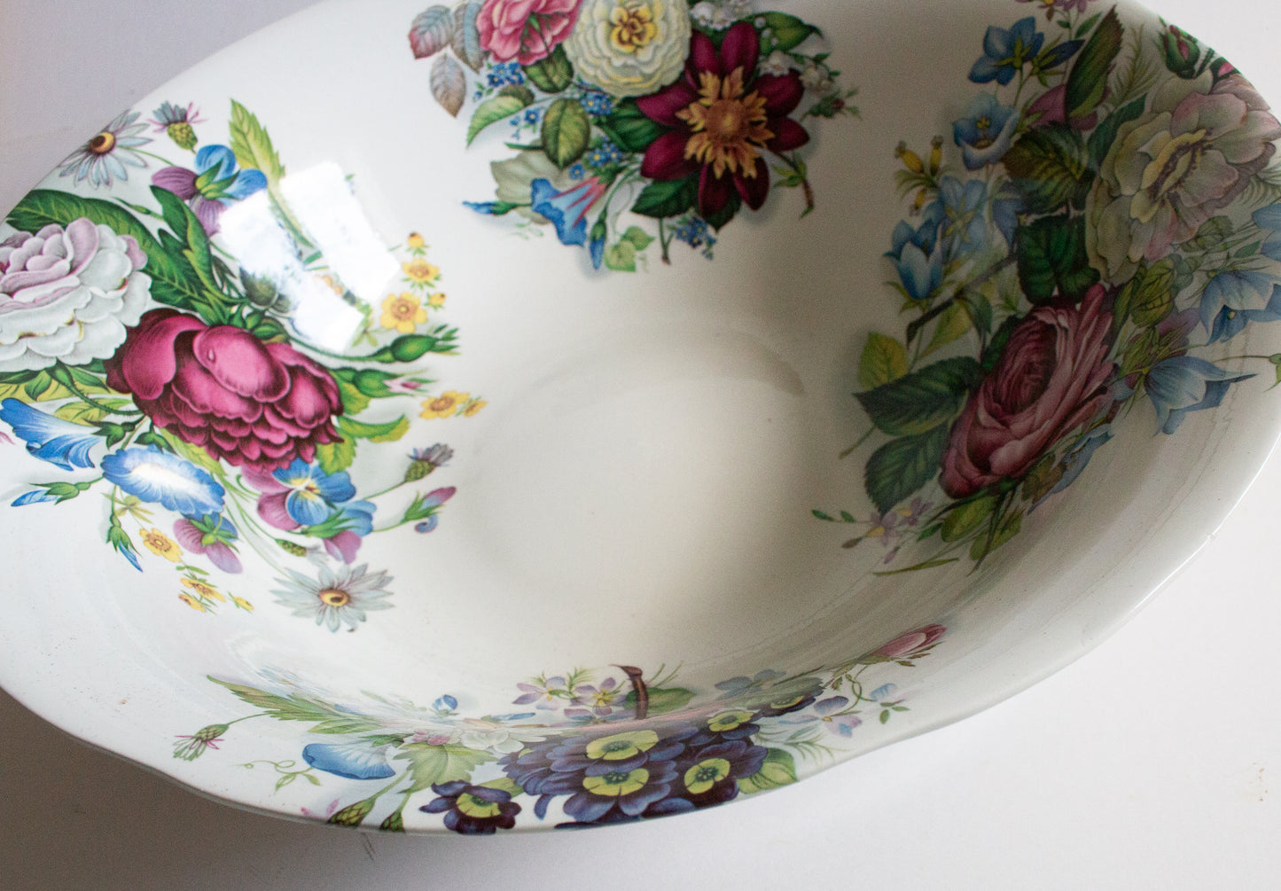 Hadida Bathroom Collection Large Floral Wash Jug and Bowl