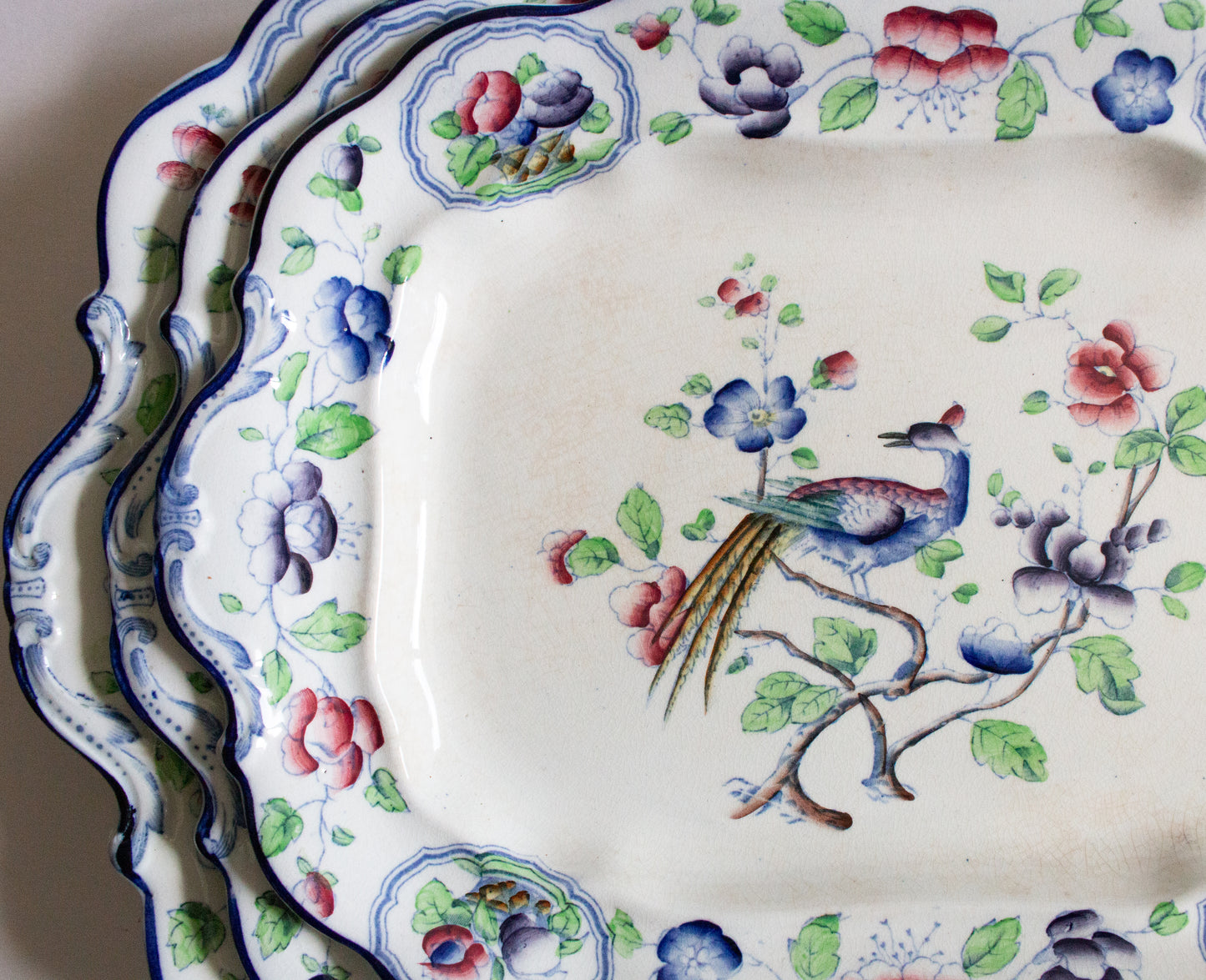 Art Deco Corona Ware Hancock & Sons 'Old Woodstock' Graduated Serving Platters (3)
