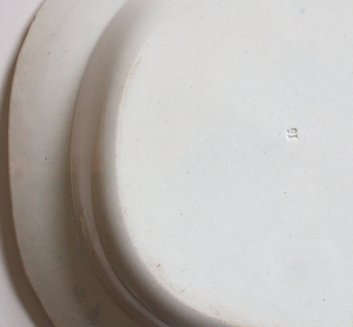 Antique 'Willow' Pattern 18" Blue and White Transferware Meat Platter