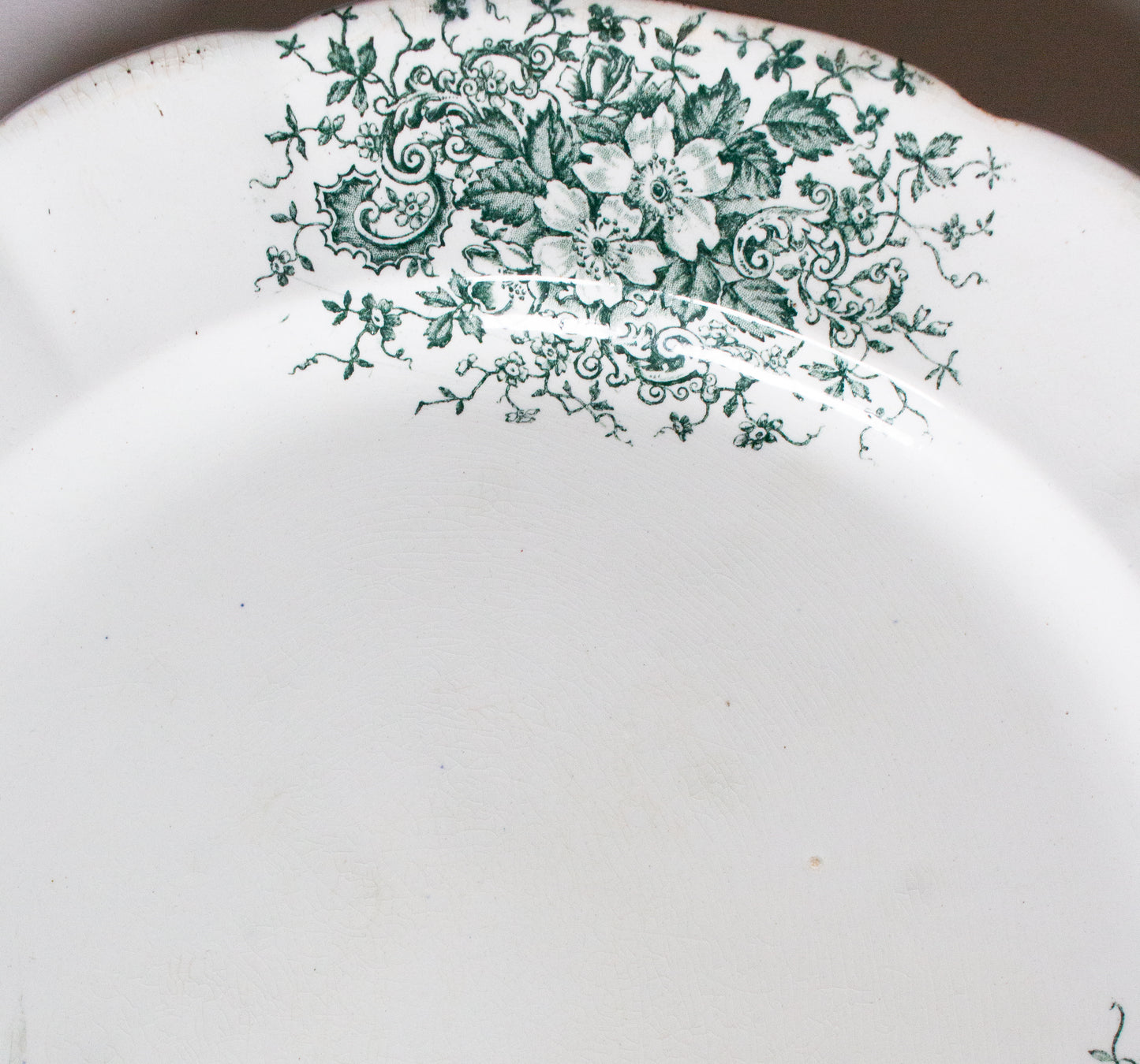 Allerton & Son 'Rococo' Pattern 18" Blue and White Meat Platter