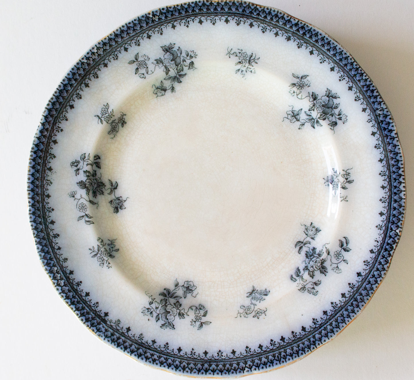Burgess & Leigh Middleport Pottery Burslem England 'Florida' Pattern Flow Blue 7.5" Side Plates (6)