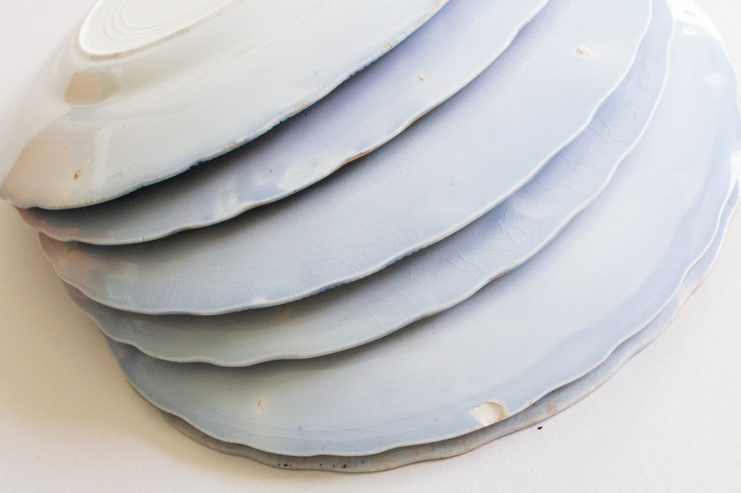 Burgess & Leigh Middleport Pottery Burslem England 'Florida' Pattern Flow Blue 7.5" Side Plates (6)