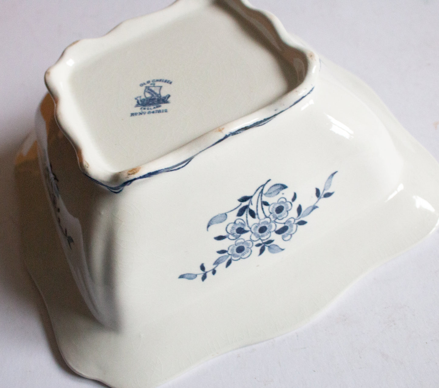 Furnivals 'Old Chelsea' Blue and White Transferware Tureen Base