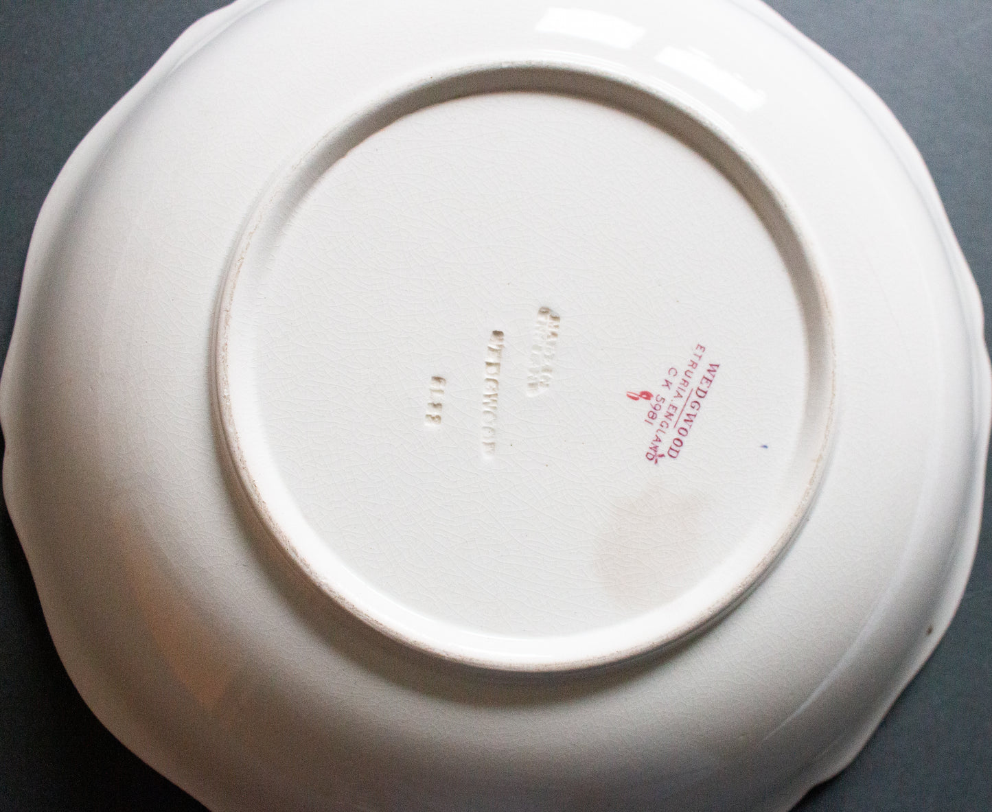 Wedgwood Etruria England Serving Bowl with Floral Detail