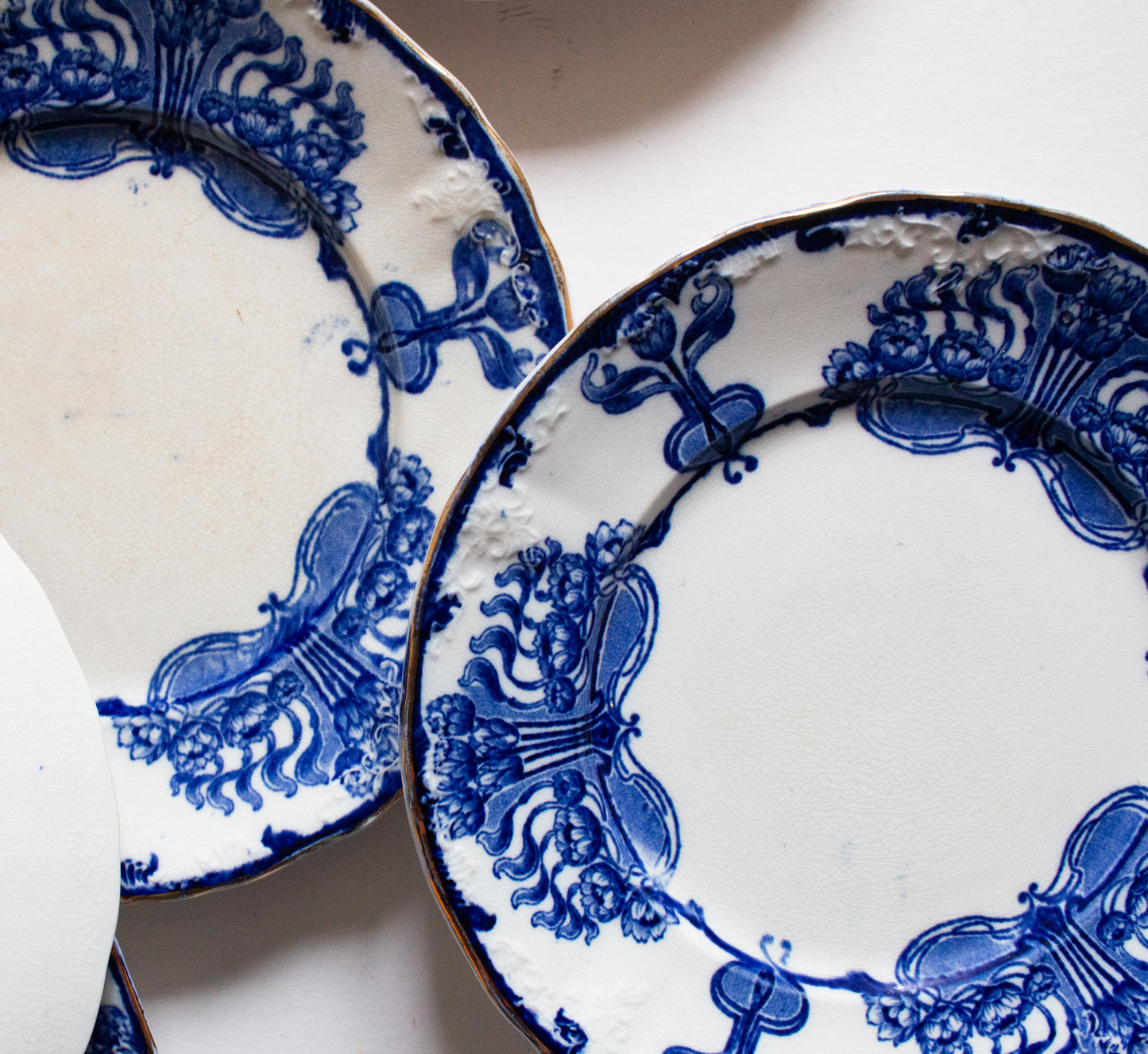 S. F. & Co. 'Nile' Pattern Flow China 7.5" Side Plates (6)