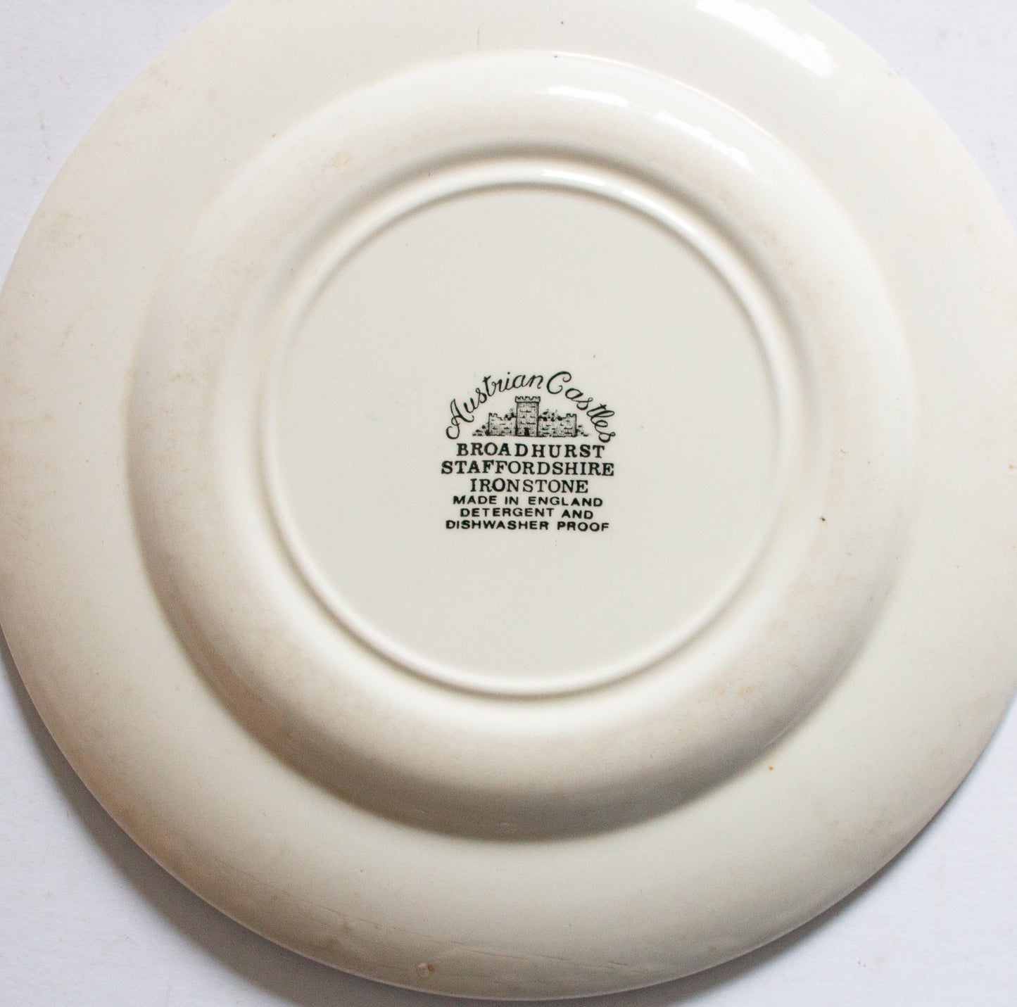 Broadhurst Staffordshire Ironstone 'Austrian Castles' Pattern Blue and White Transferware 9.75" Plate