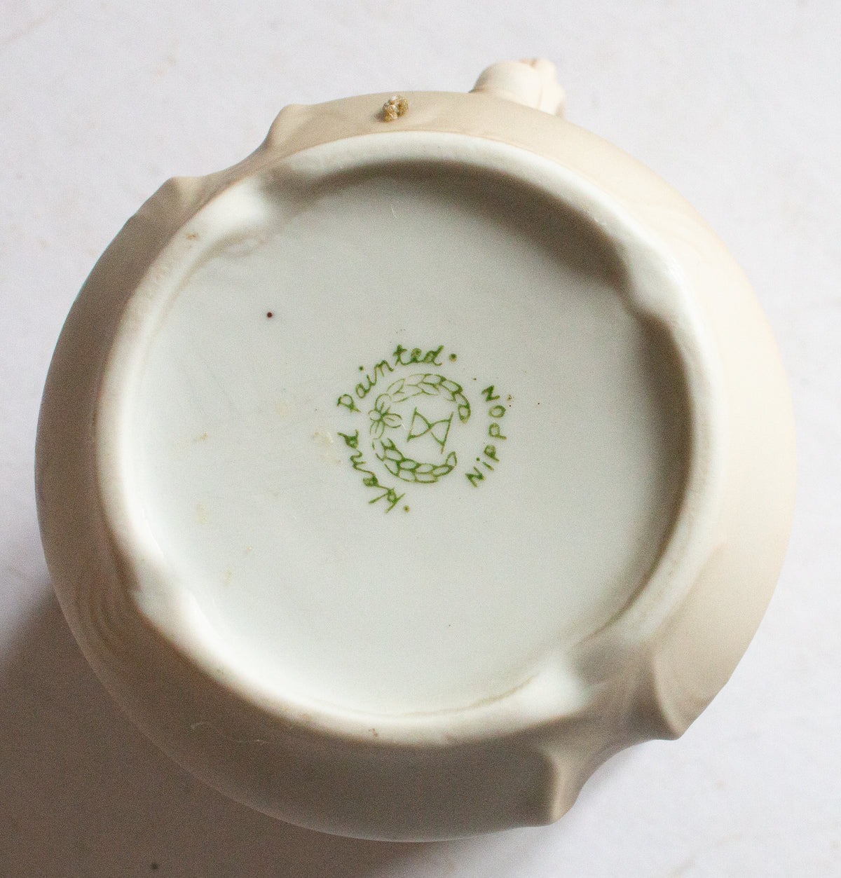 Nippon Hand Painted Mid Century Shaving Mug with Floral Detail