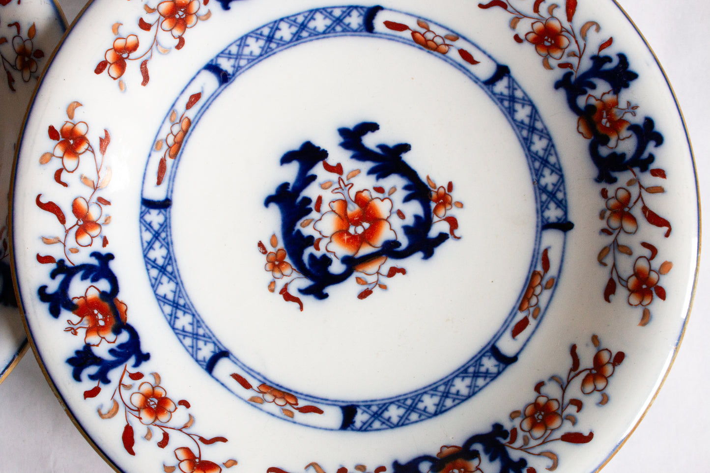 Antique Blue and White Minton Comports or Cake Stands (2)