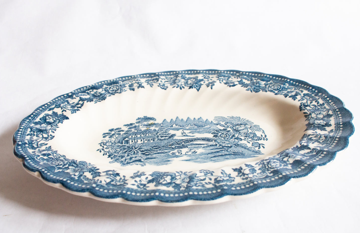 Myott Meakin Tableware Small Blue and White Transferware Platter