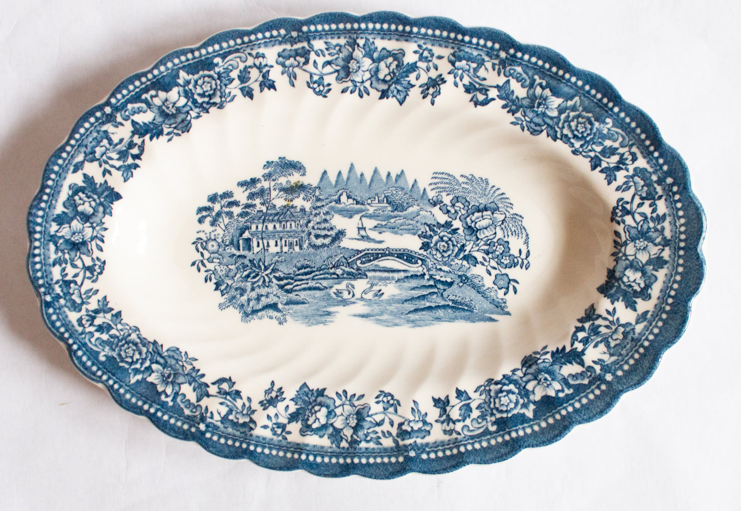 Myott Meakin Tableware Small Blue and White Transferware Platter