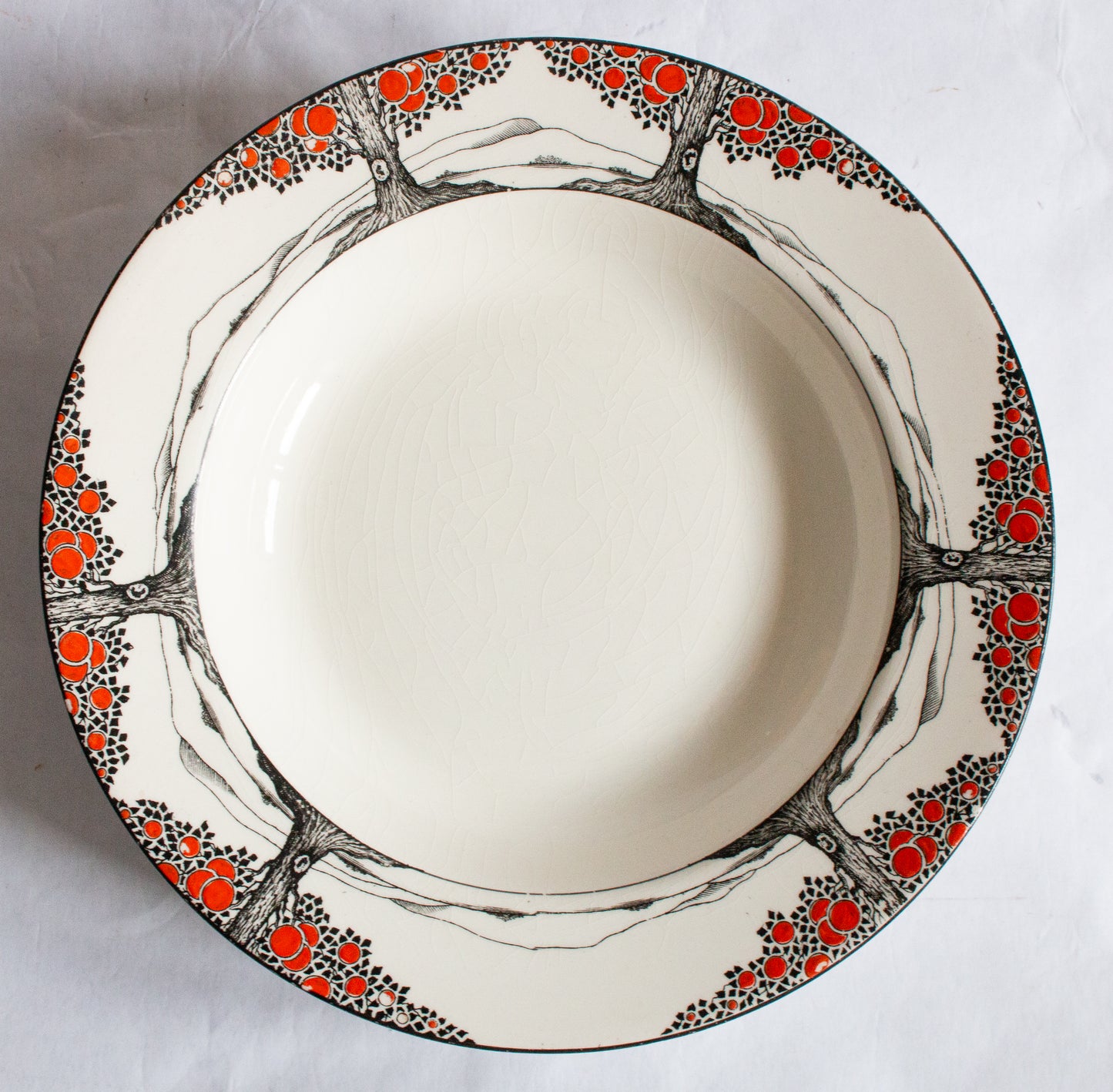 Crown Ducal 'Orange Tree' Rimmed Soup Plates (4)