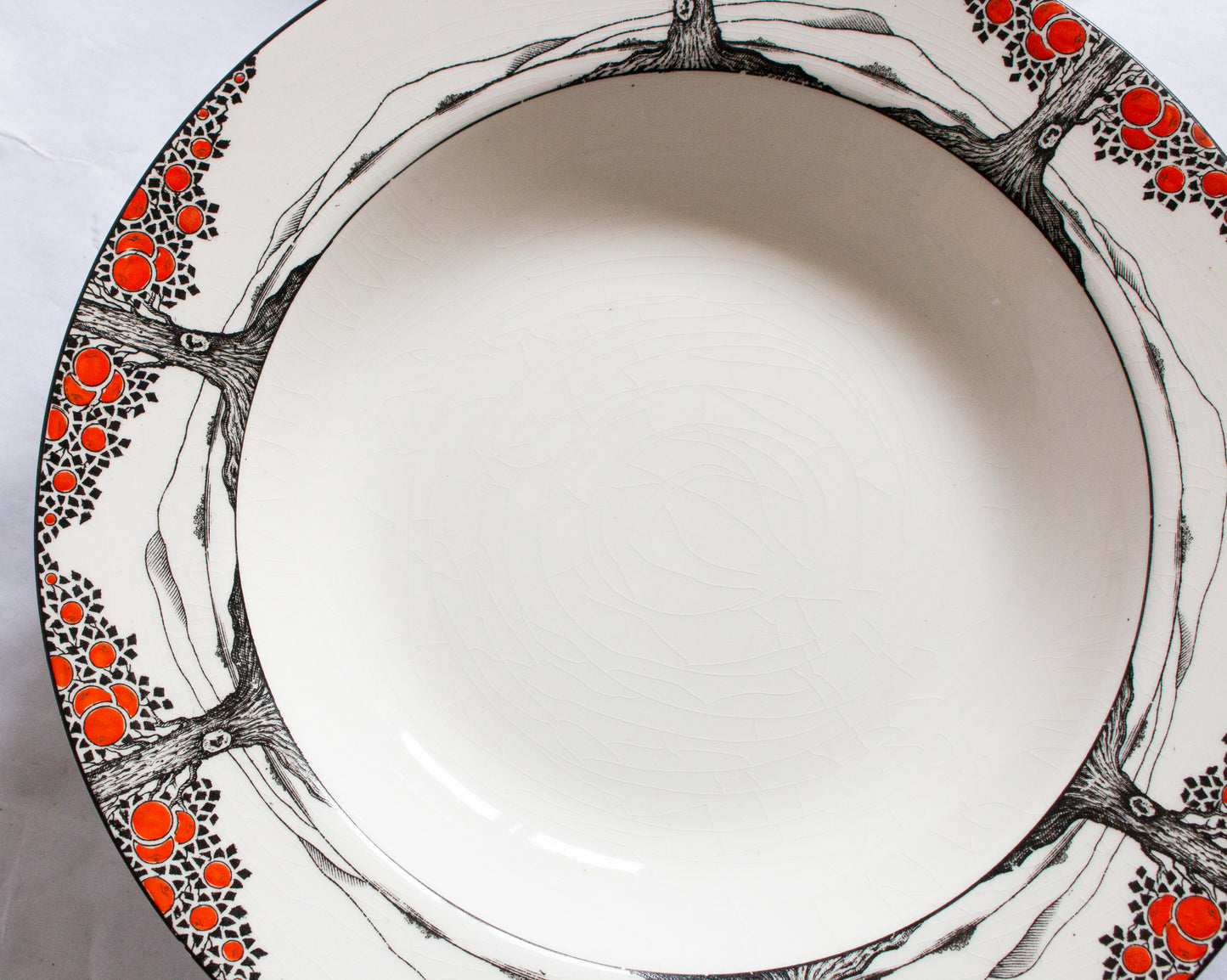 Crown Ducal 'Orange Tree' Rimmed Soup Plates (4)