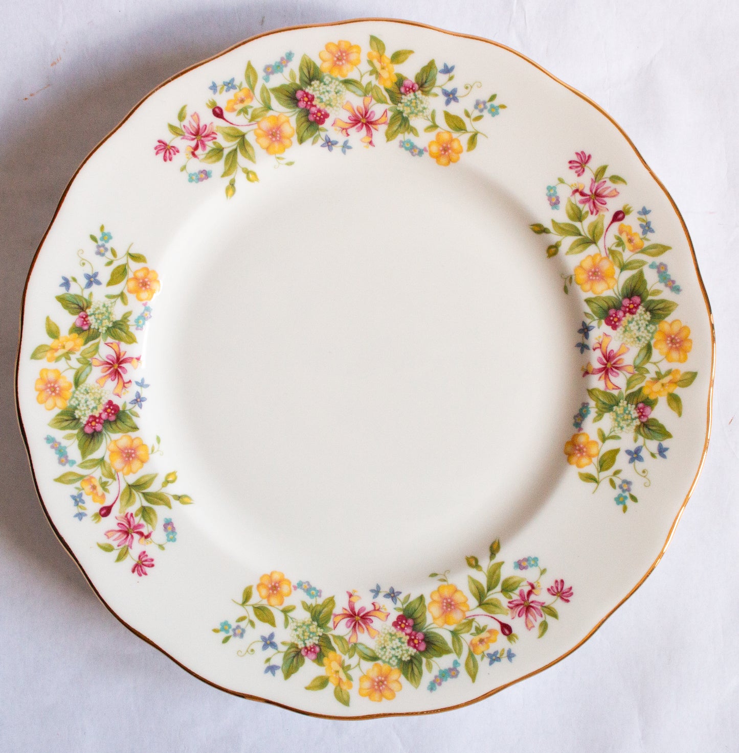 Colclough Bone China Floral Pattern 8" Bread and Butter Plates (4)