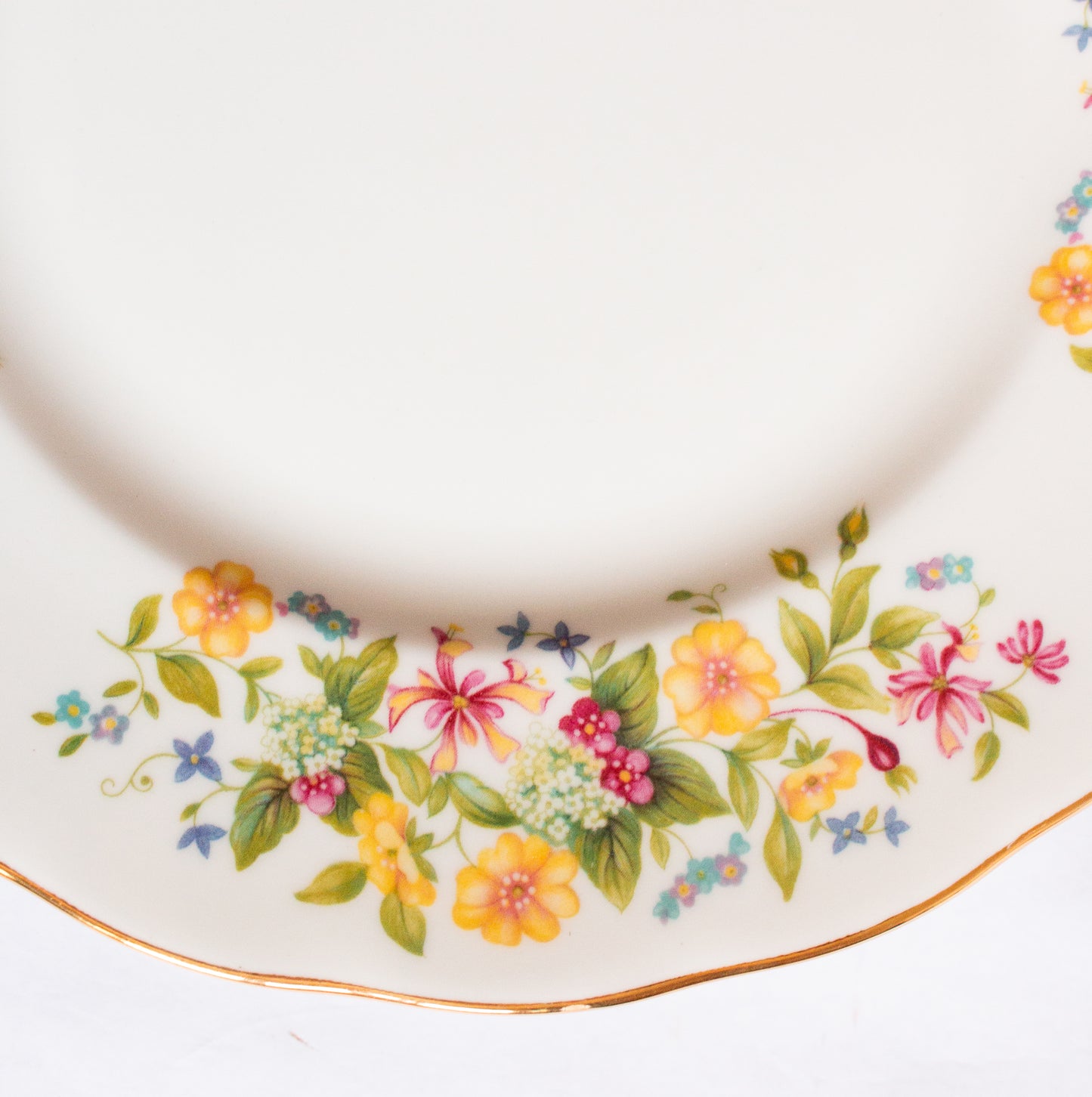 Colclough Bone China Floral Pattern 8" Bread and Butter Plates (4)