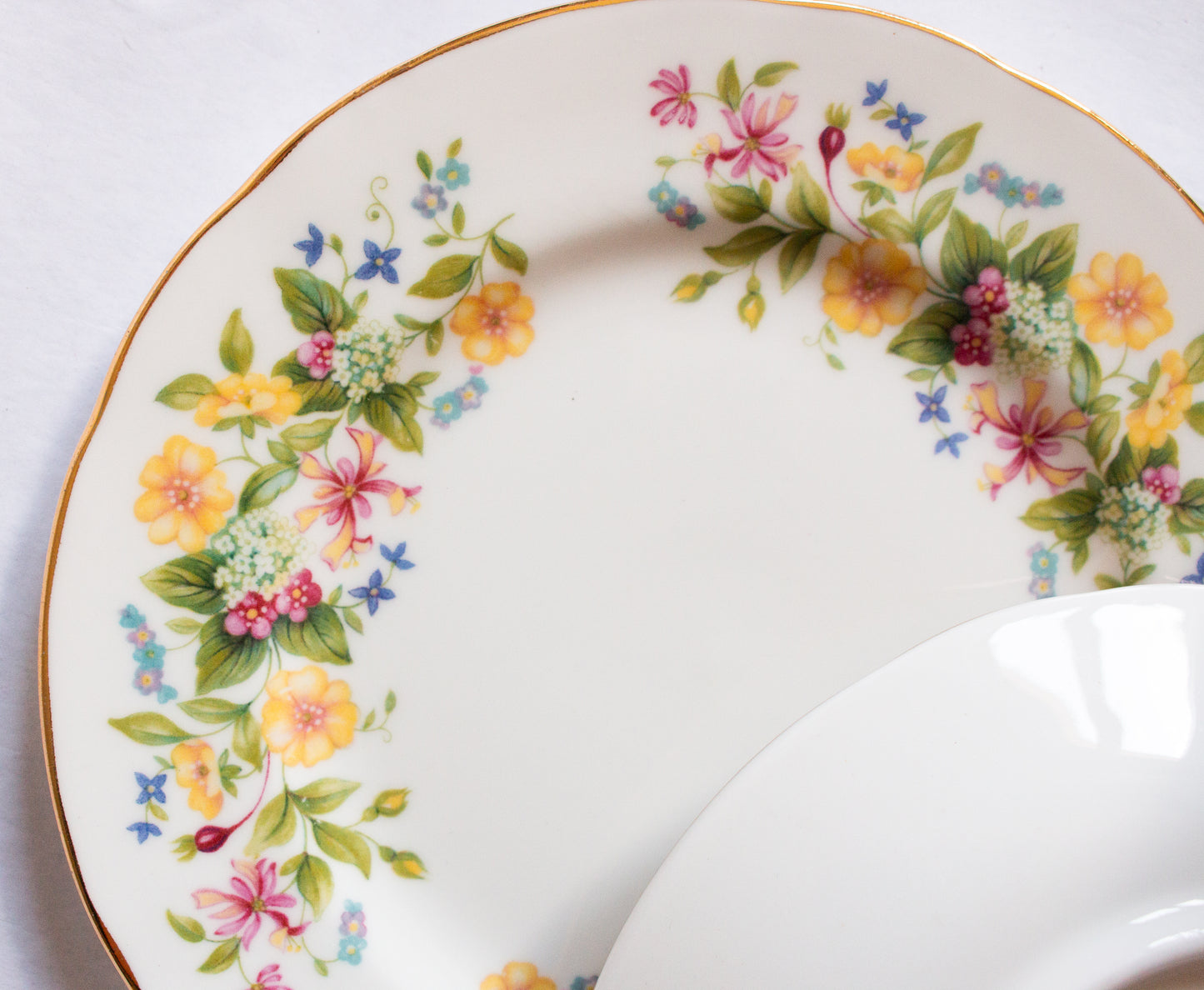 Colclough Bone China Floral Pattern Teacup Trio