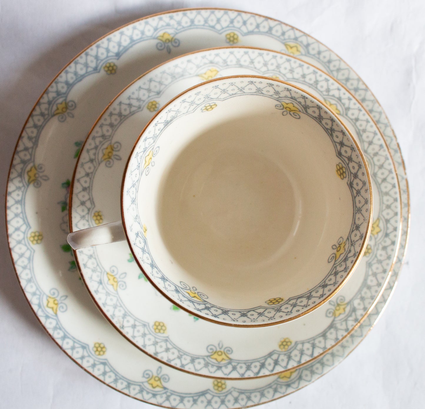 Royal Albert Crown China Teacup Trio