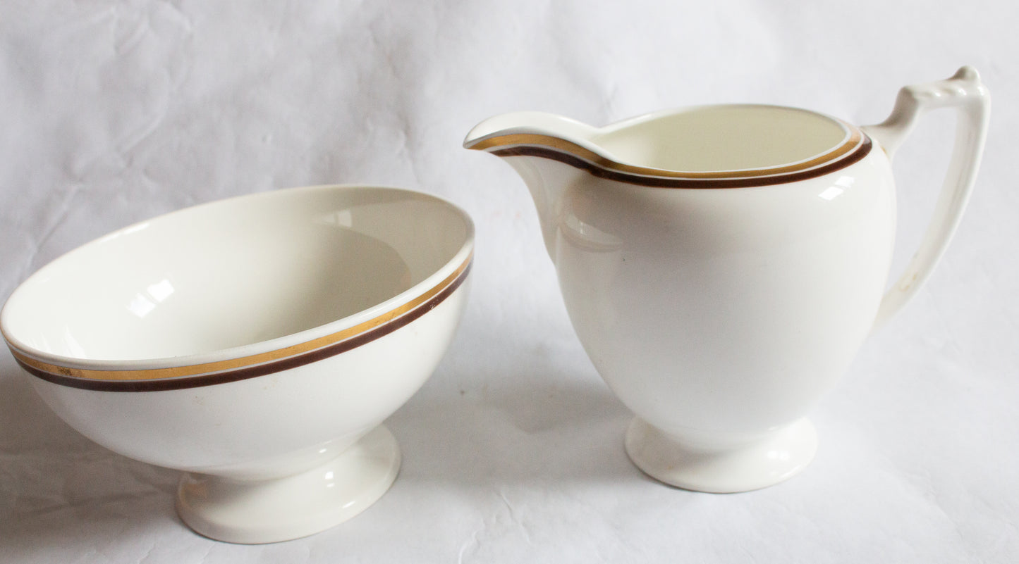 Coalport 'Zenith' Pattern Sugar Bowl and Creamer Set