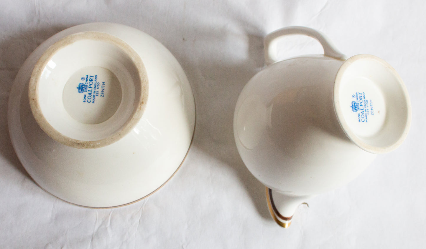 Coalport 'Zenith' Pattern Sugar Bowl and Creamer Set