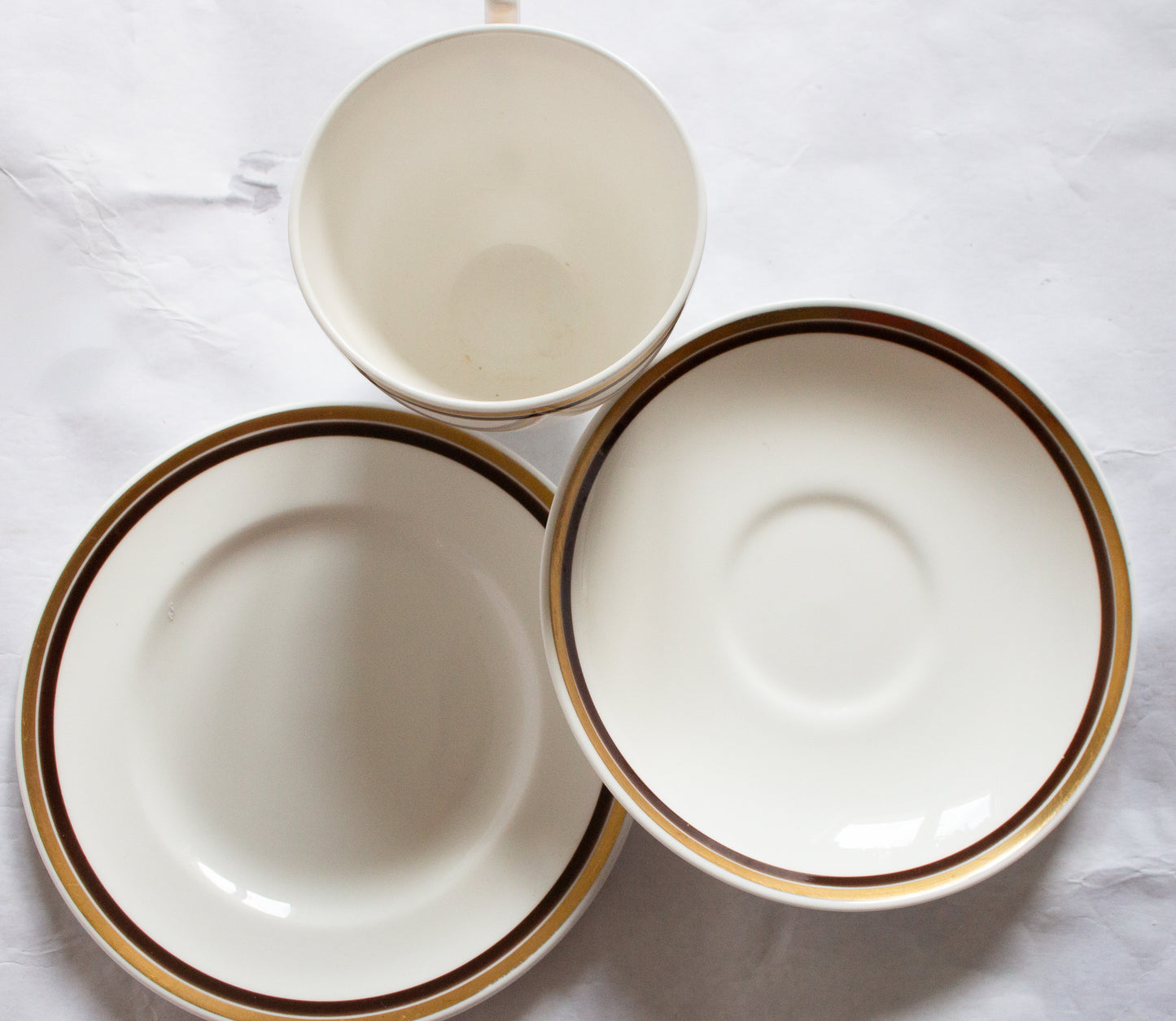 Coalport 'Zenith' Pattern Bone China Teacup Trio