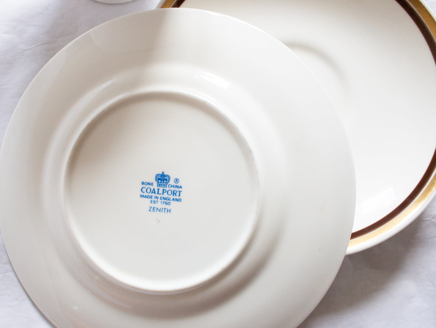 Coalport 'Zenith' Pattern Bone China Teacup Trio