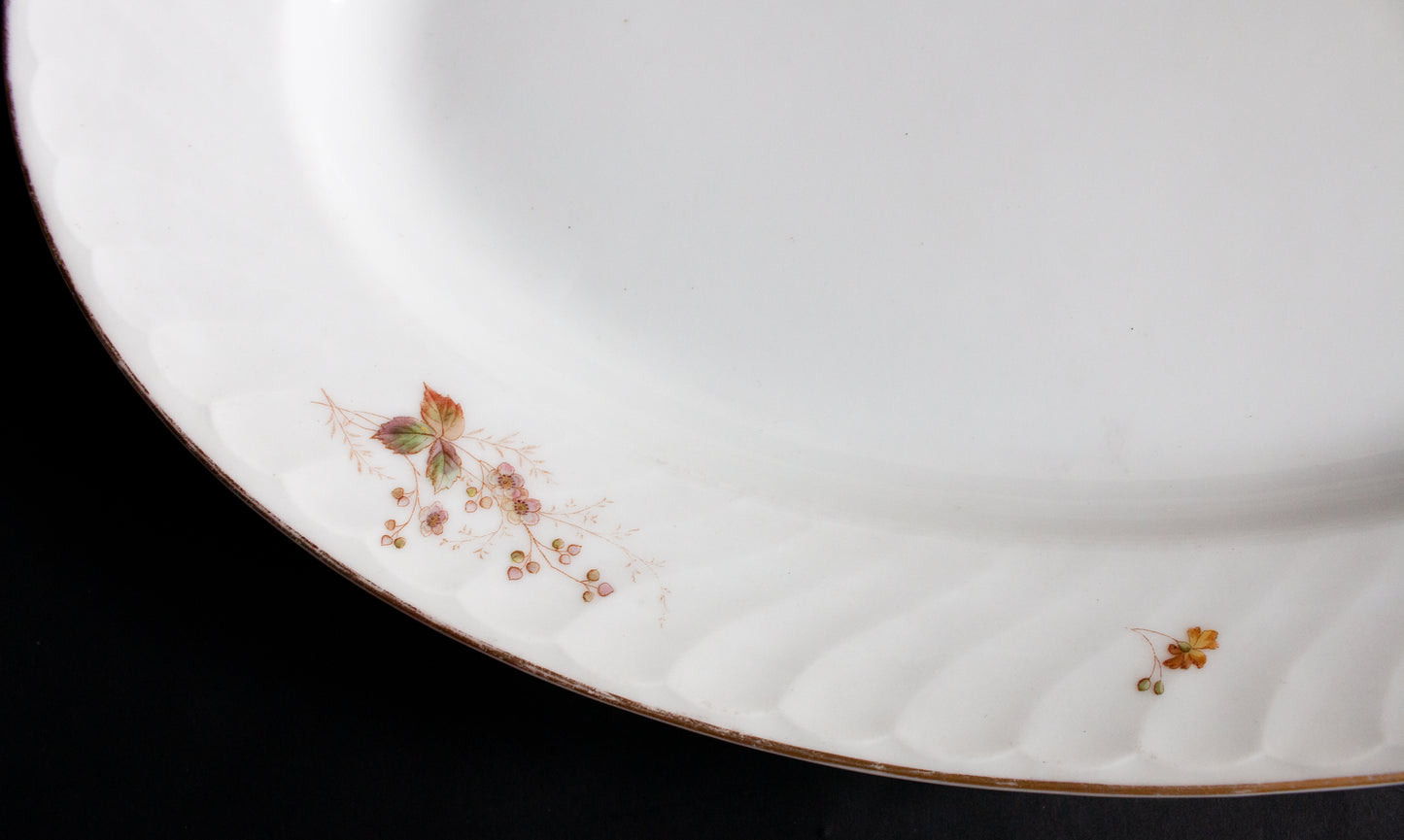 Large Floral and Gold Serving Platter