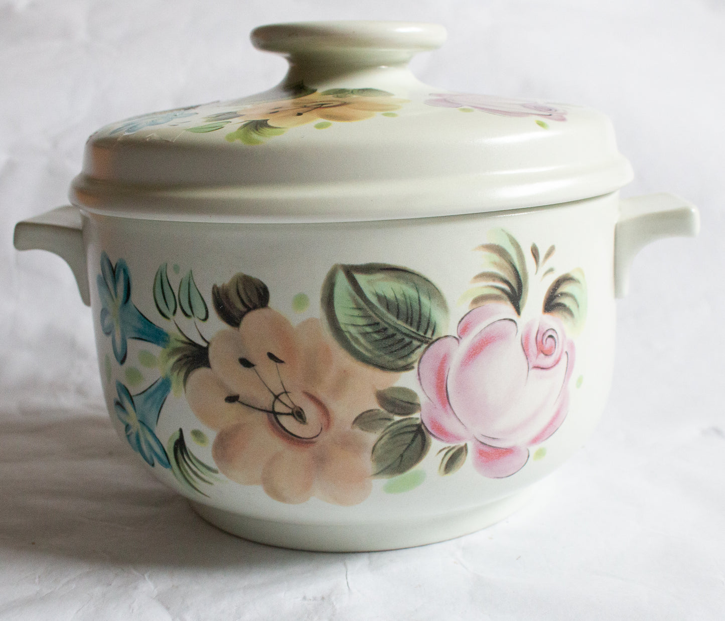Royal Doulton Lambeth Stoneware 'Duberry' Pattern Small Lidded Tureen or Serving Dish