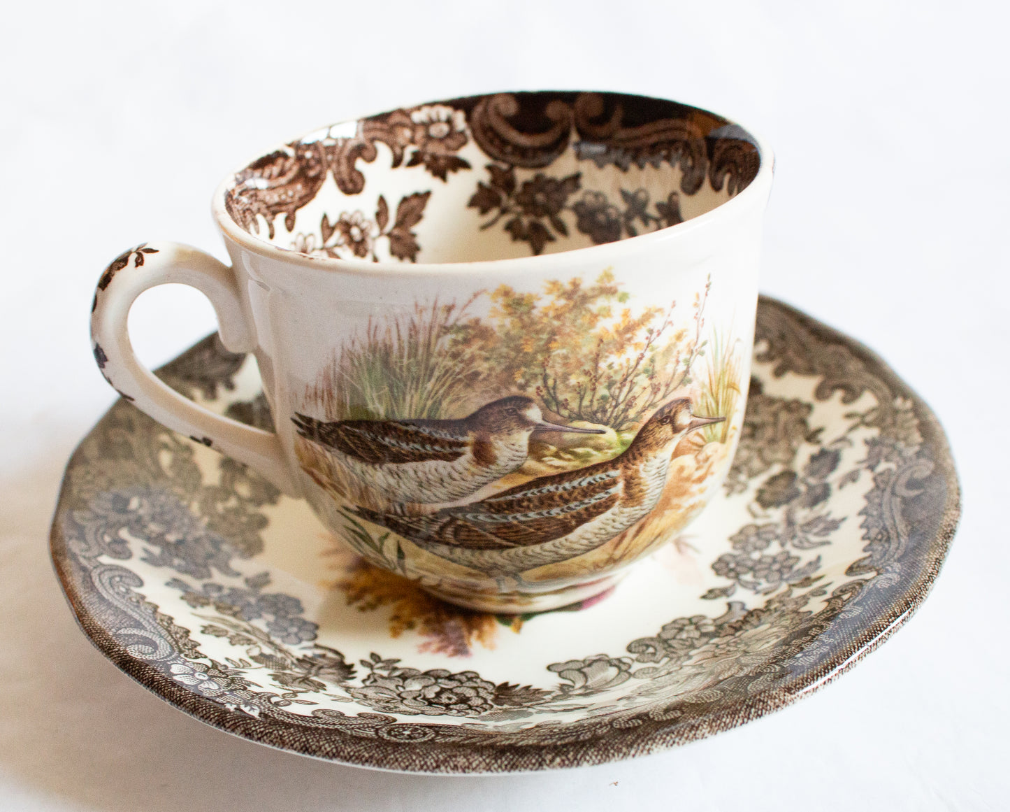 Royal Worcester Palissy 'Game Series' Teacup and Saucer