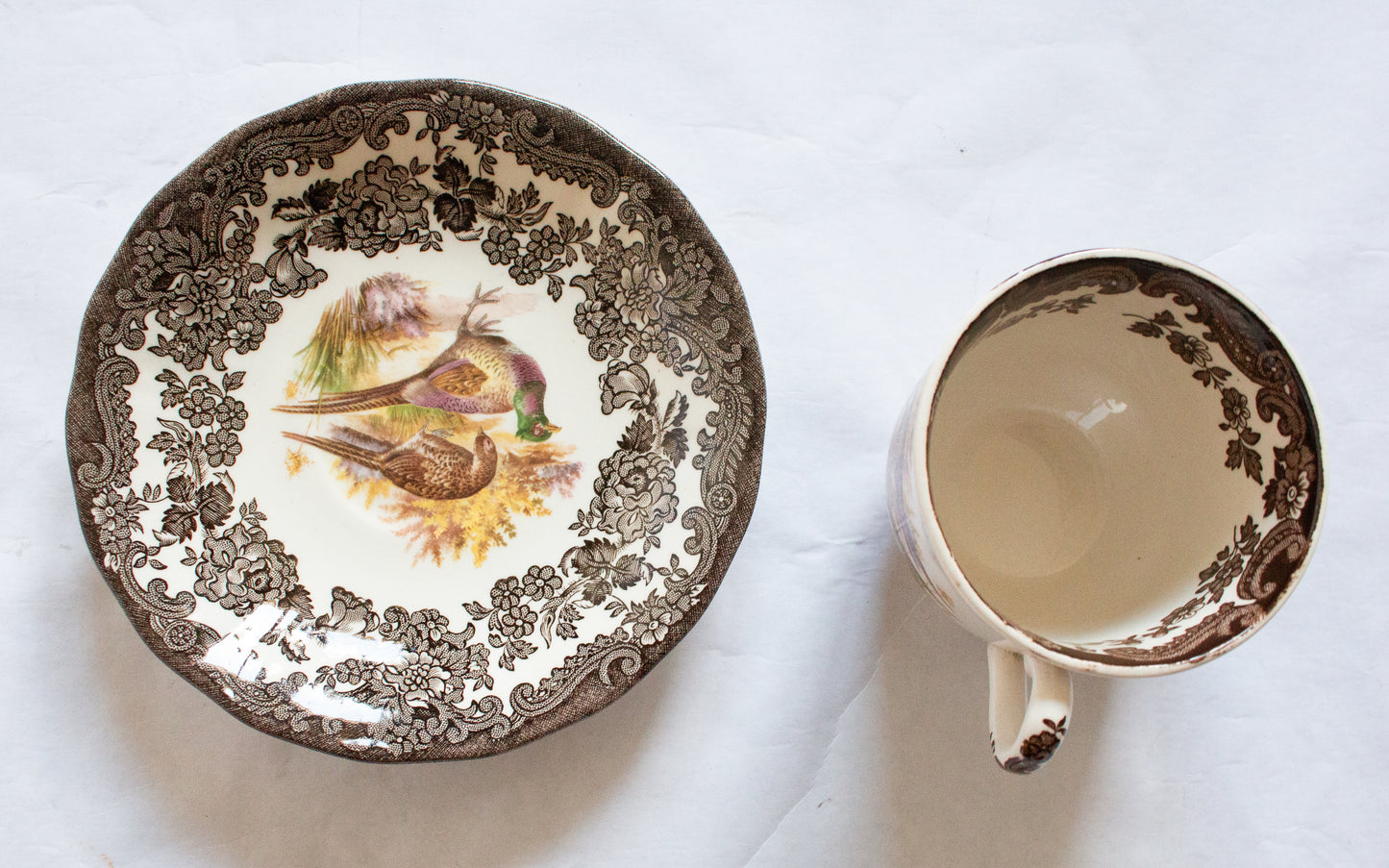 Royal Worcester Palissy 'Game Series' Teacup and Saucer